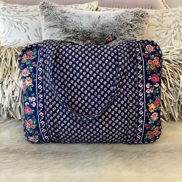 Vintage VERA BRADLEY Royal 1992 Business Bag Tech Laptop Handled Case Indiana - Picture 6 of 17